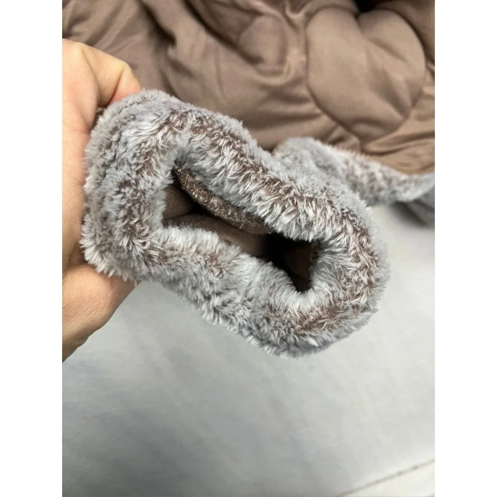 Koala Baby Bear Fuzzy Hooded Bunting Snowsuit 12 18 Months Gray Zip Up‎